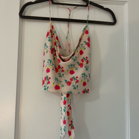 Zara Floral Bandana-Style Crop Top - Picture 4 of 5